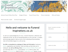 Tablet Screenshot of funeralinspirations.co.uk